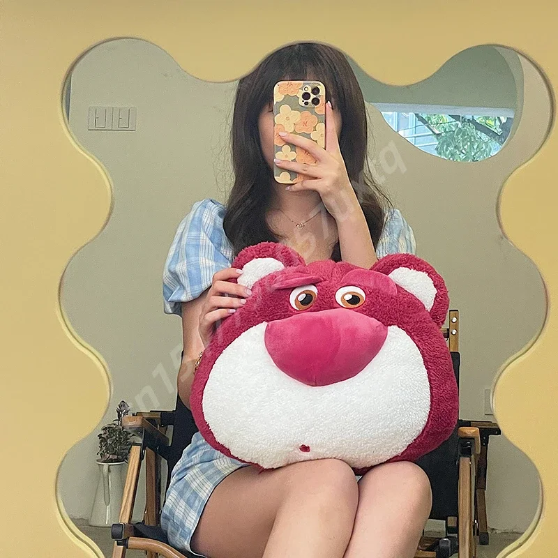 

Very Soft Lotso Plush Toy Lovely Stuffed Anime Cuddly Plushies Throw Pillow Back Cushion Sofa Bedroom Home Decor Xmas Gifts Girl