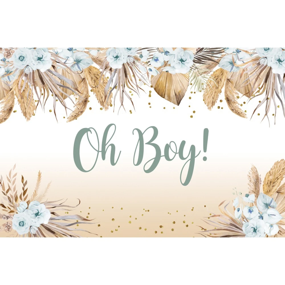 Boho Rainbow Backdrop Sunshine Leaves Flower Girl Boy Birthday Party Baby Shower Photography Background Decor Photo Studio Props