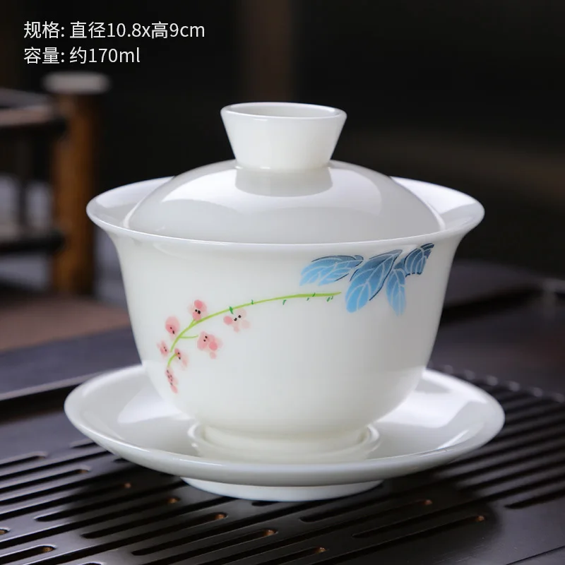 Medium-sized Three-Talent Lid Bowl for Brewing Tea, High-End Household Kung Fu Tea Set, Tea House Tea Brewing Tool170 ml