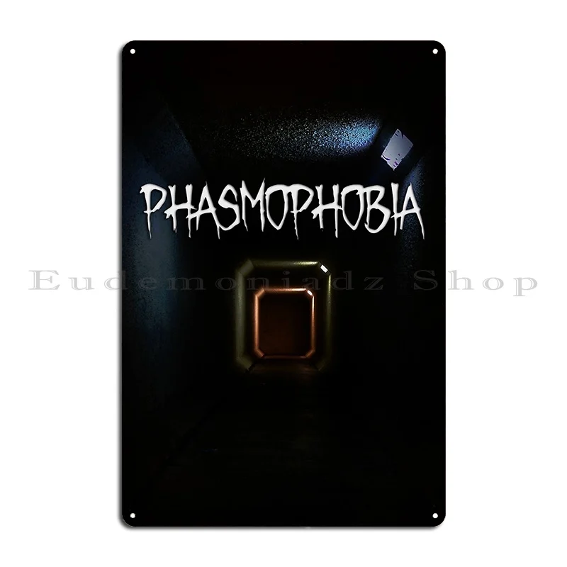 Phasmophobia Tunnel Metal Sign Mural Print Wall Decor Pub Designing Tin Sign Poster