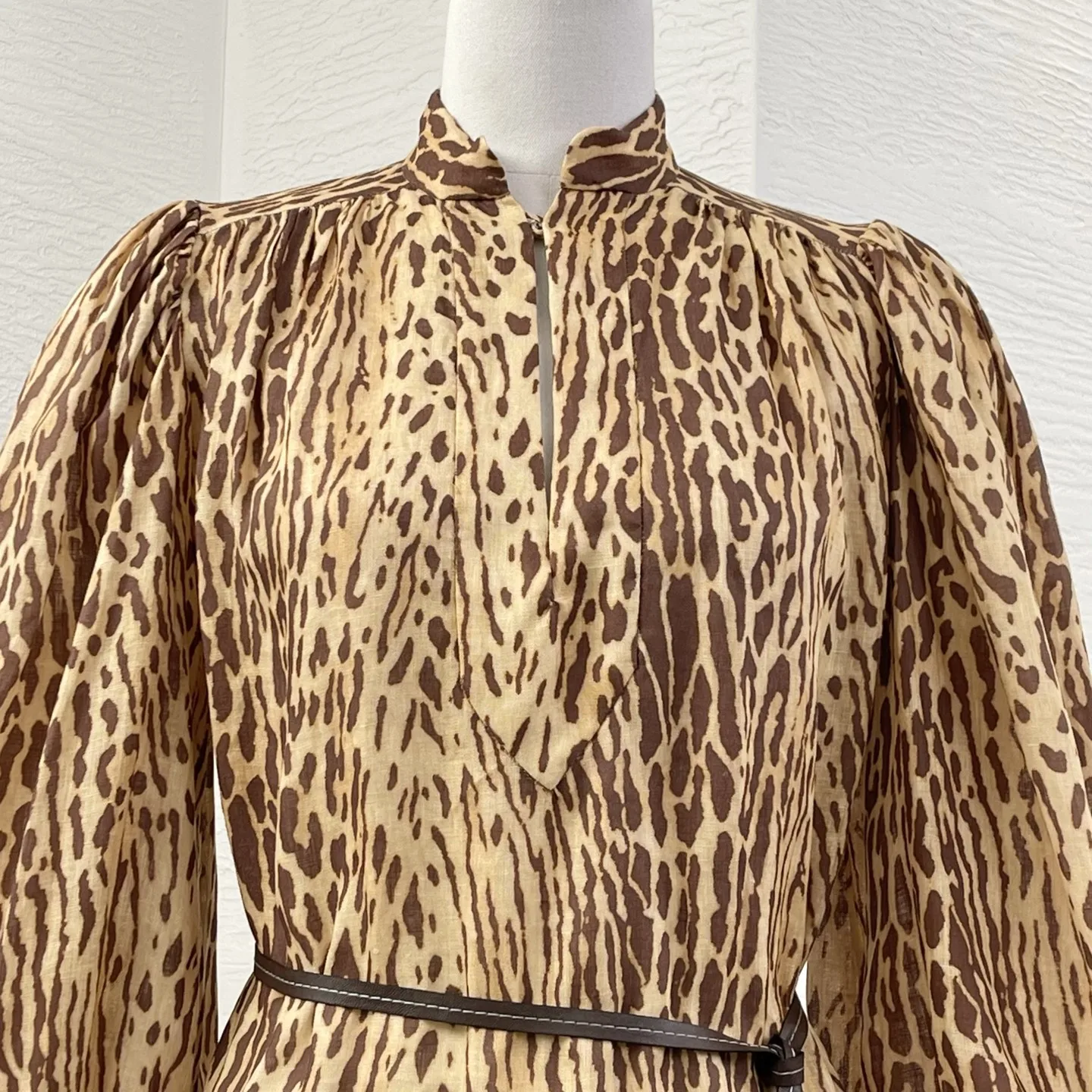 

Brown Leopard Print Long Sleeve Mini Dress 2025