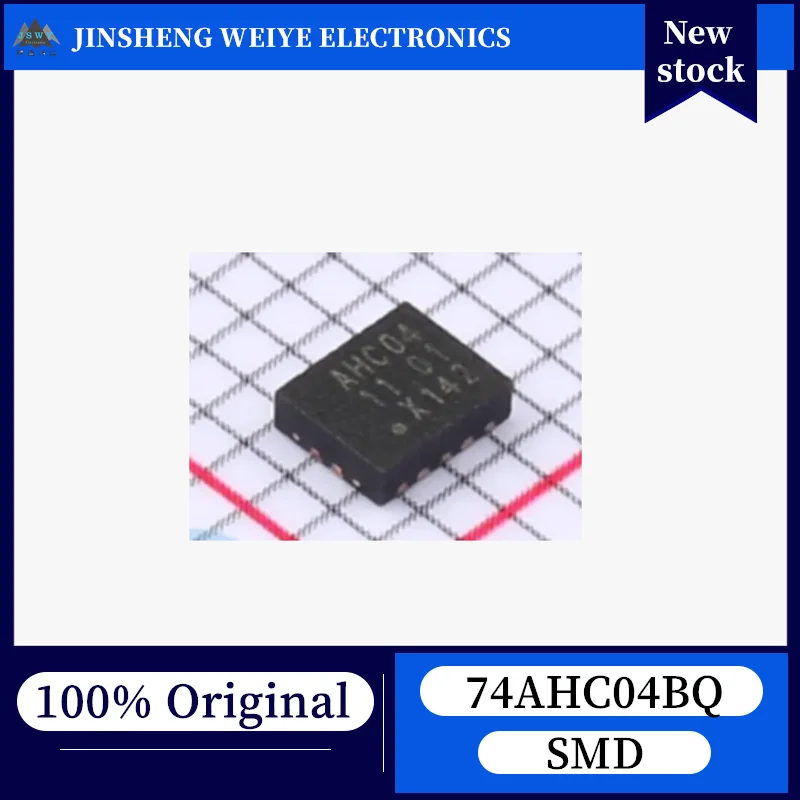 

(10/100 pieces) 74AHC04BQ AHC04 QFN-14 Single-channel CMOS inverter chip, 100% new, original, in stock, fast shipping.