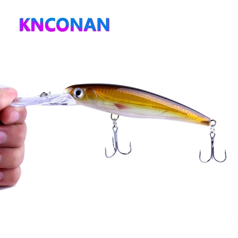 KNCONDeep 170mm 30G Diver BIg Minnow Sea Fishing Jerking Bait Wobblers Carp Fishing LuresFishing Accessories with Nosiy