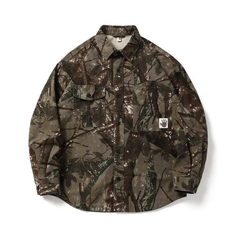 Men's high quality camouflage long sleeve shirt