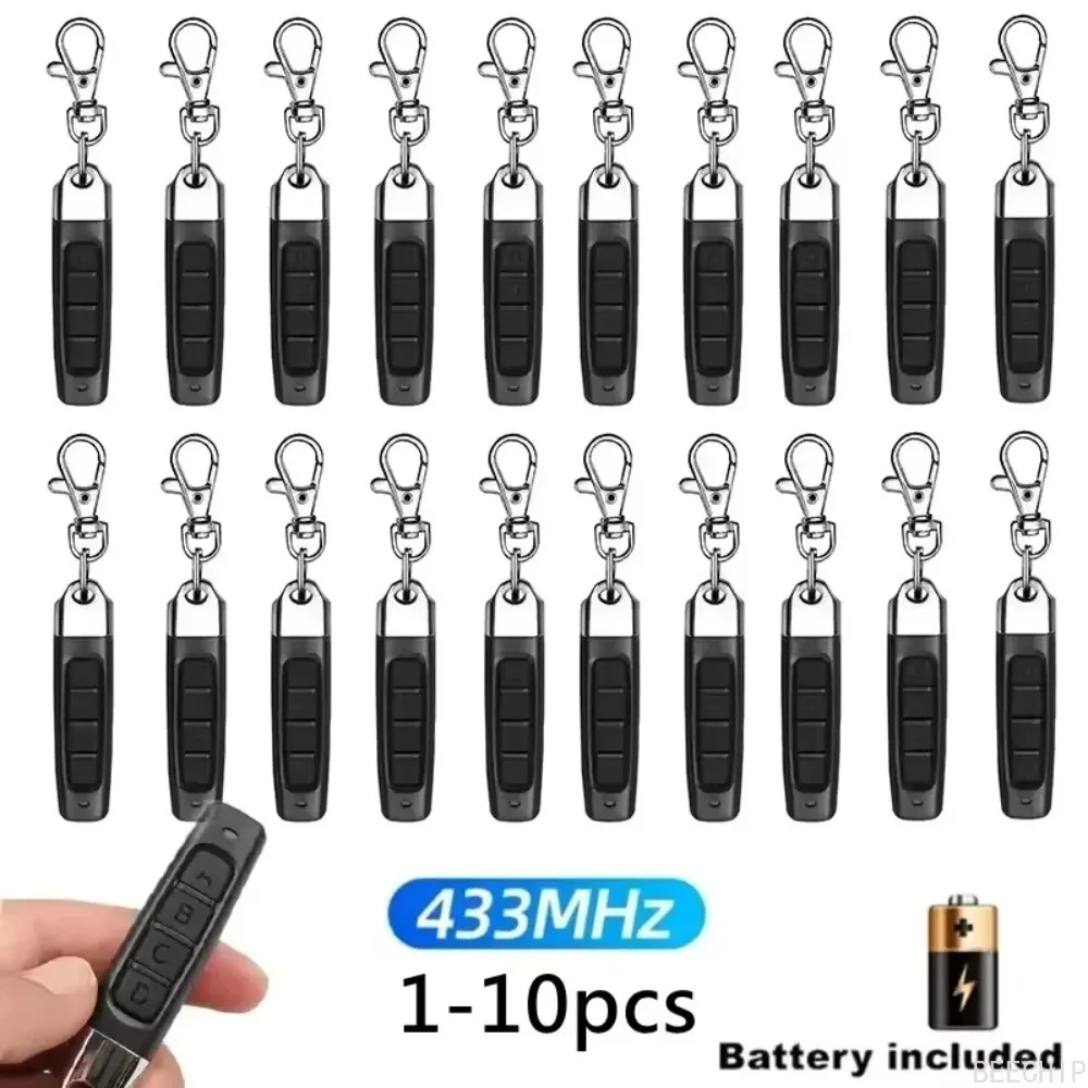 1~10PCS Controle Remoto de Cópia Automática 433MHz para Portão de Garagem Elétrico, Duplicador de Controle Remoto, Transmissor de Código para Clonagem