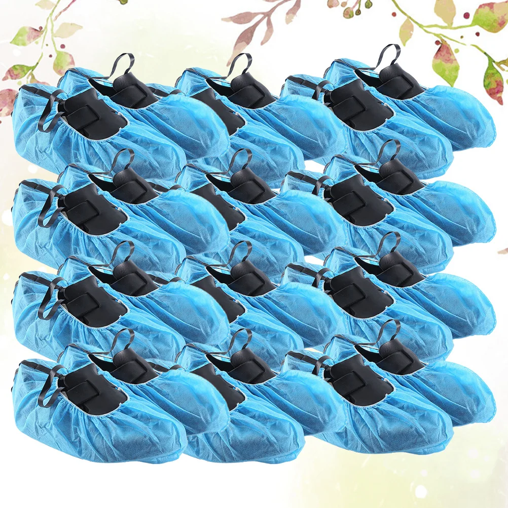 

50Pairs Shoes Cover Anti-Static Non-Woven Elastic Band Overshoes Non-Slip Protective Cover Suitable for Outdoor Use