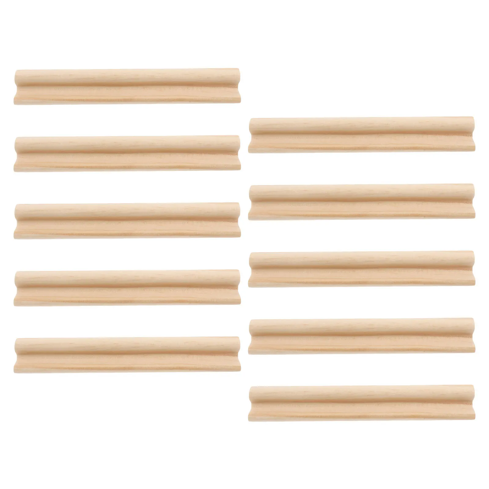 10 Stuks Houten Domino Basis Stand Natuurlijke Houten Domino Houders Lade Rack Stabiele Ondersteuning voor Bordspellen Mahjong Mexicaanse trein