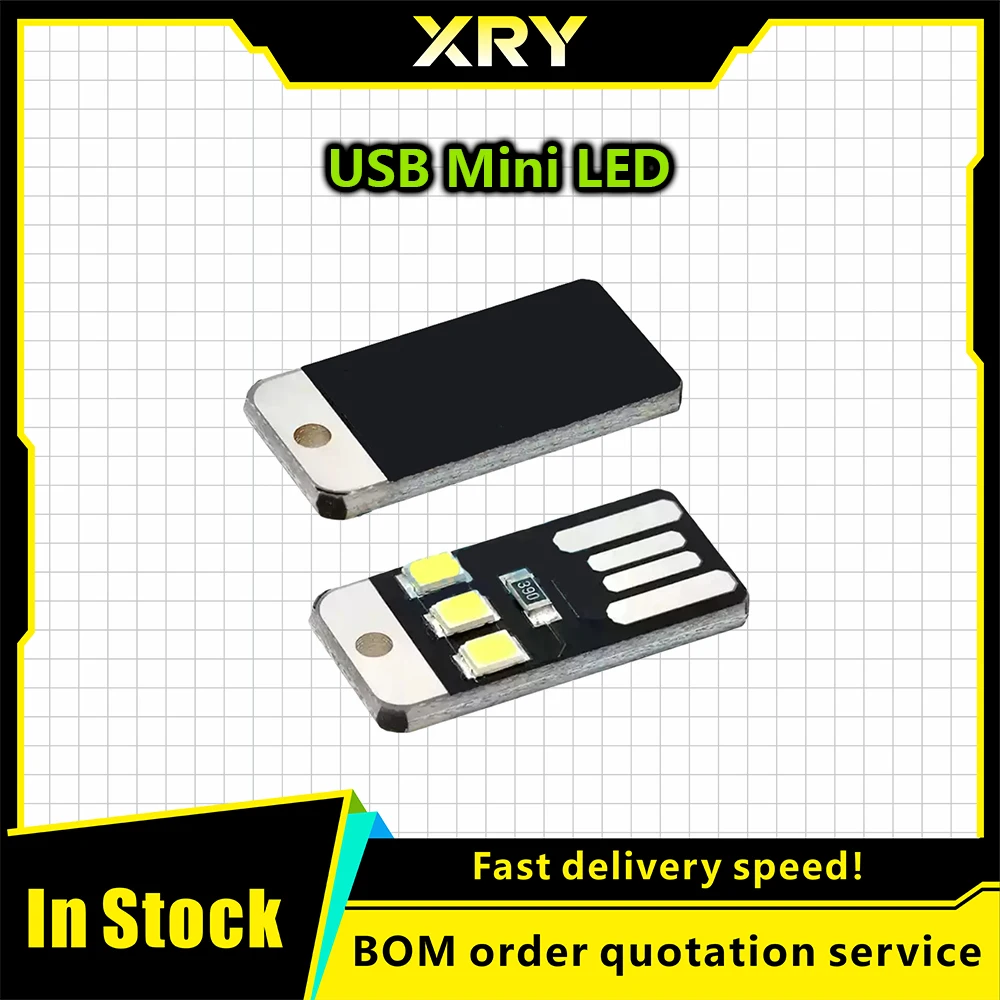 XRY 10pcs Camping Night Hiking Tent Lamp Light Outdoor Portable Energy Saving Flashlight Mini Ultra-thin Mobile USB LED Keychain