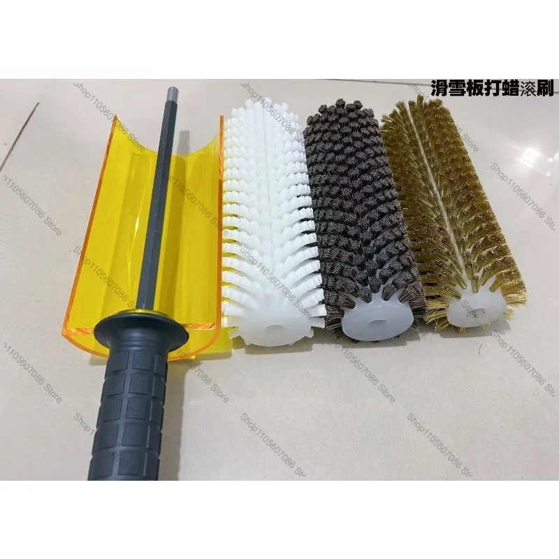 Snowboard Waxing Electric Roller Brush, Snowboard Waxing Set, Nylon Brush Horse Hair Brush, Copper Wire Roller