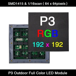 AiminRui P3 LED Sign Display Outdoor Full Color RGB Module  Panel SMD1415 192*192mm Advertising Board 1/16Scan