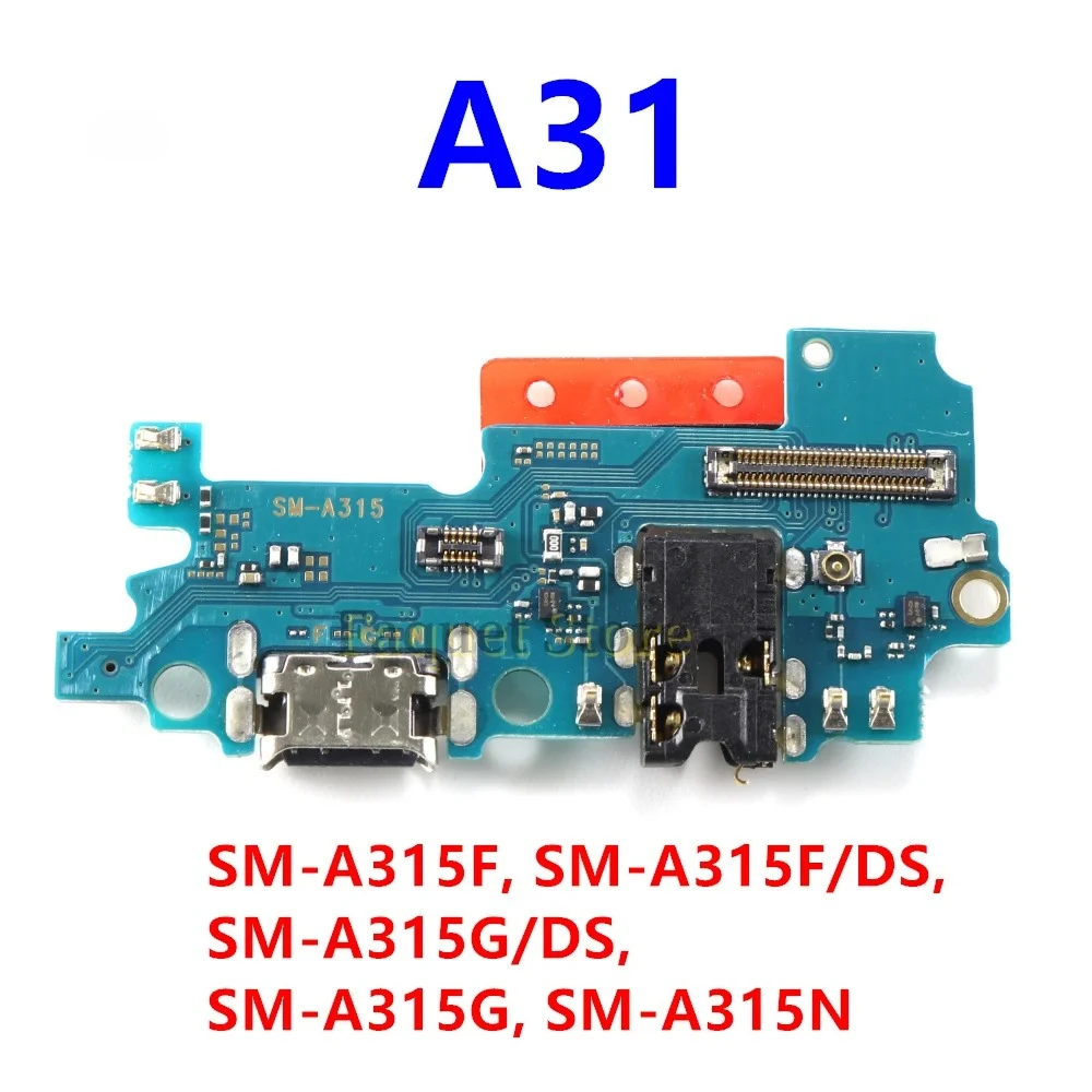 充電ポートボード-samsung-galaxy-a31-sm-a315f、a315g、a315n-マイクモジュール-usb-高速充電コネクタ-フレックスケーブル