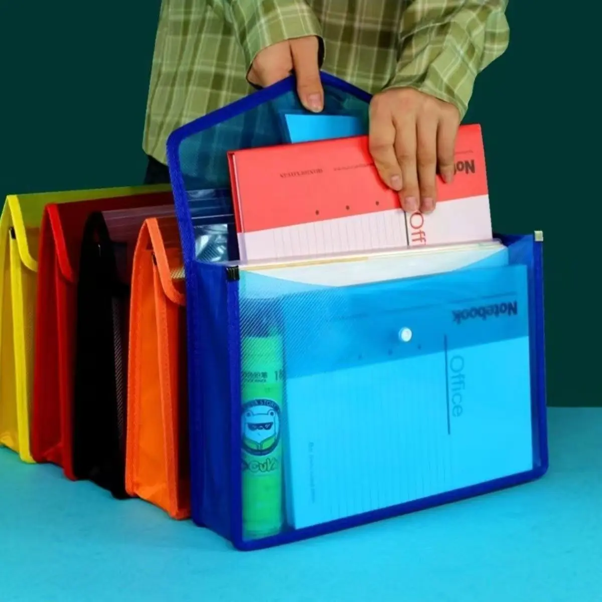 

Сумка из ПВХ большой емкости Водонепроницаемая сумка для документов Папки для файлов формата А4 Органайзер для файлов Папка-конверт