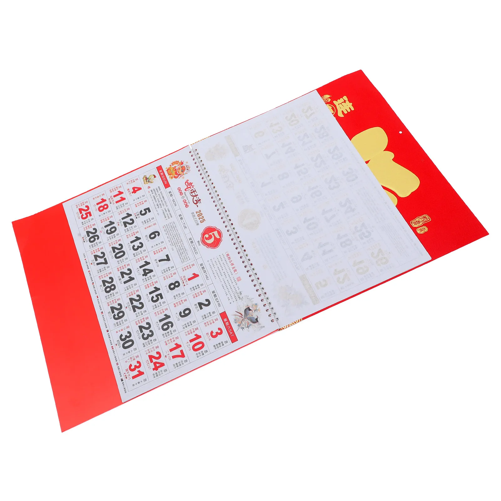 

2025 Snake Year Hanging Wall Calendar Classic Chinese Traditional Style Monthly Planner Convenient Home Office Use