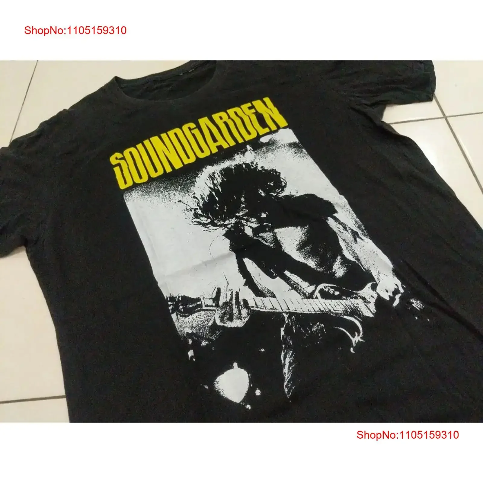 تي شيرت SOUNDGARDEN BAND Member أسود S 234XL D637 عتيق مغسول مريح للجنسين للارتداء اليومي ملابس الشارع الممتدة