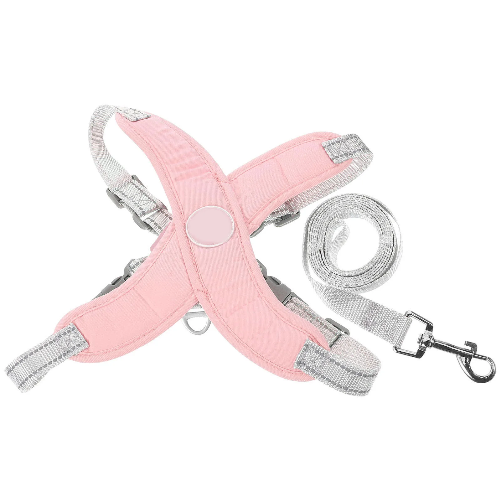 

1 Set Outdoor Dog Harness Portable Puppy Vest Reflective Reusable Durable Adjustable Lightweight Comfortable For Small Large