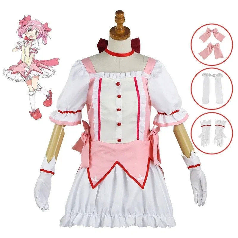 Kostiumy Anime Madoka Magica Cosplay sukienka Vestido Puella Magi kostium na Halloween dla kobiet Lolita Encanto strój sukienka pokojówki