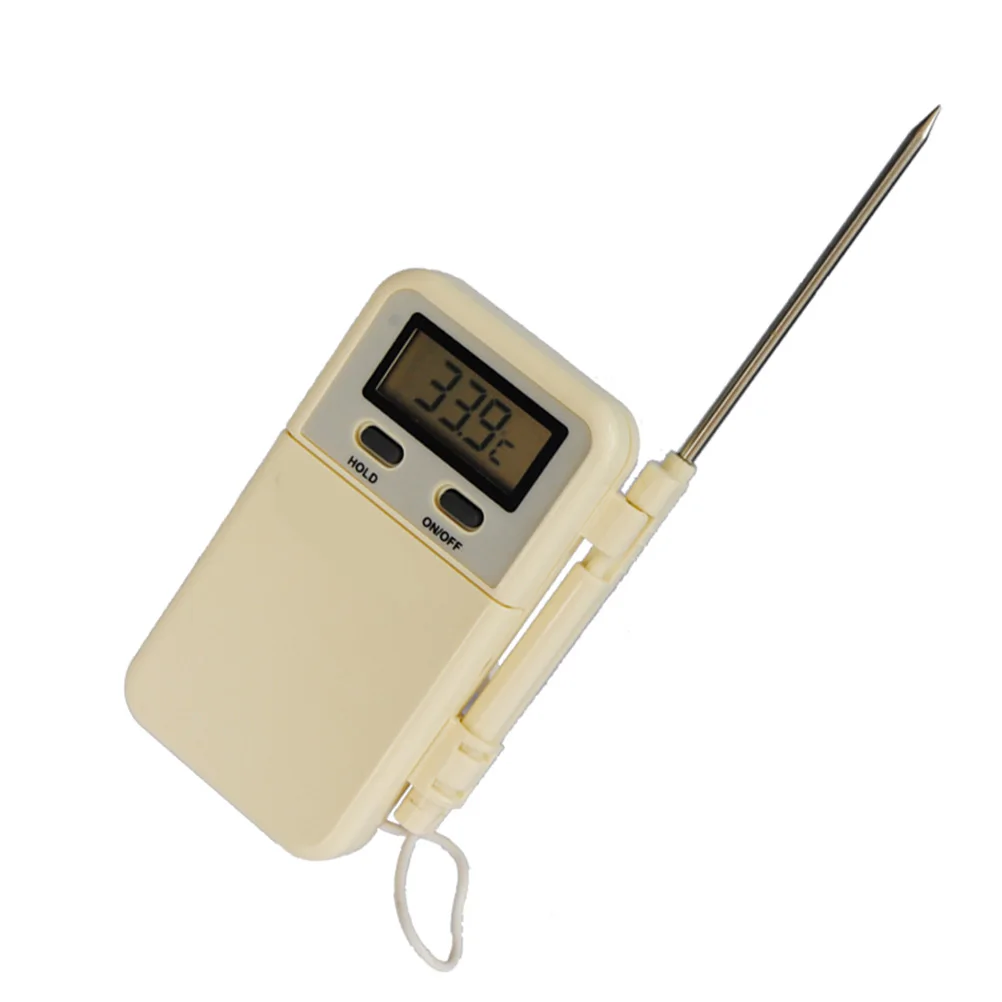 

Digital Thermometer Meat Probe Baking Temperature Cooking Kitchen Tool BBQ Thermometer Barbecue Timer Sturdy Practical Home Use