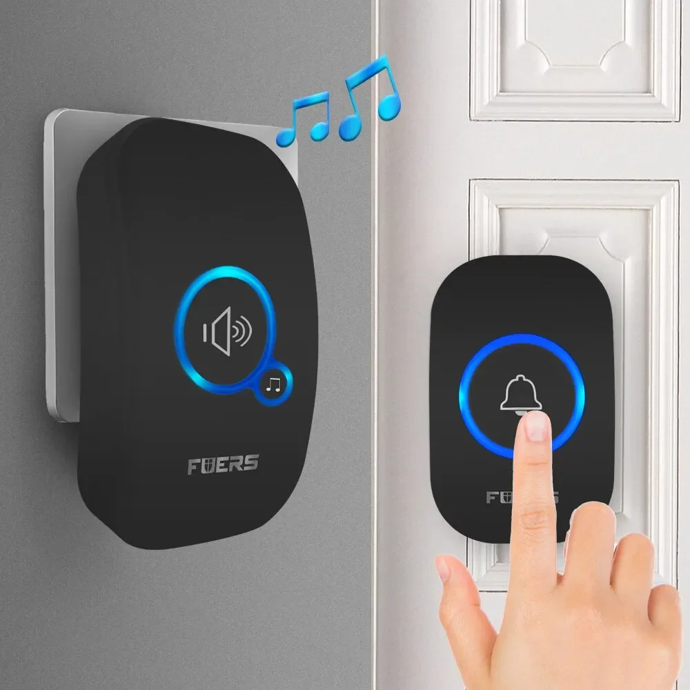 Home Doorbell Smart Wireless 433Mhz Frequency 300m Long Distance Signal 4 Levels Of Volume Adjustable With 32 Ringtones