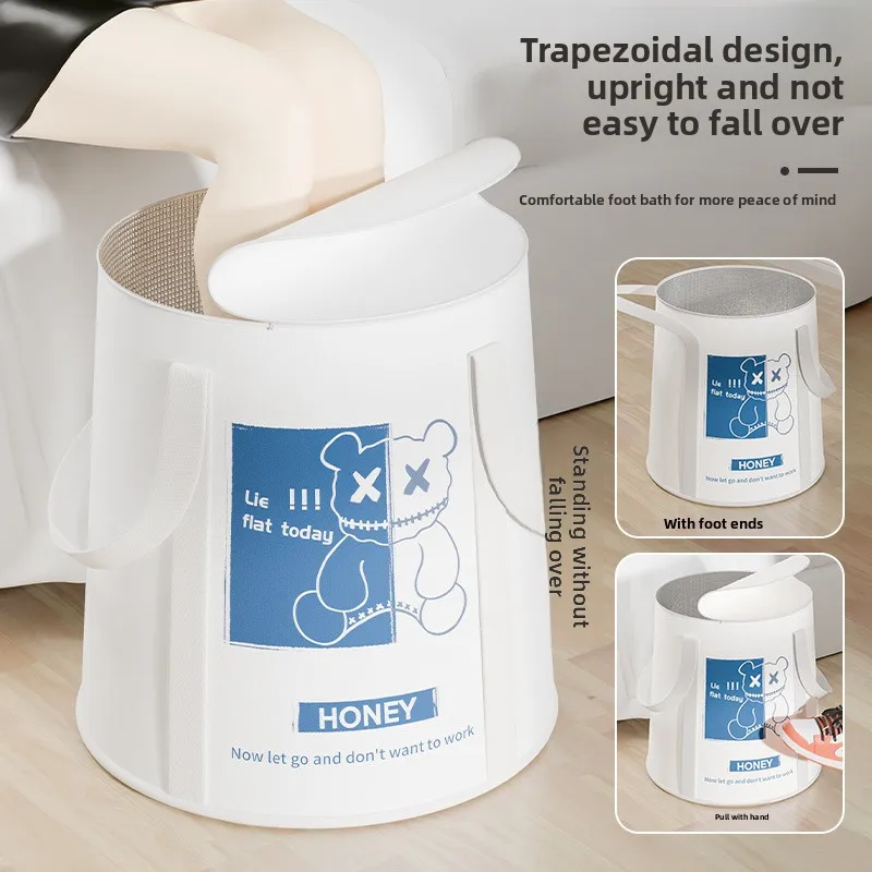 Secchio per piedi pieghevole Isolamento termico domestico Secchio per piedi portatile Strumento da bagno pieghevole multifunzionale senza odori