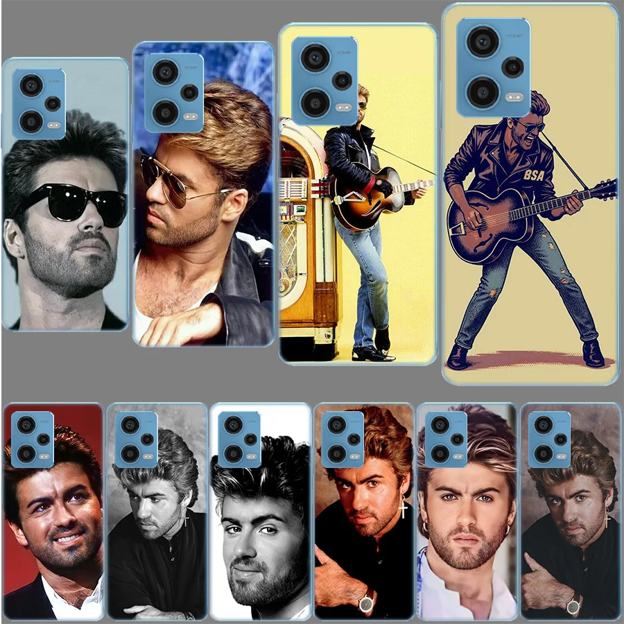 George Michael Phone Case For Redmi Note 13 12 14 15 Pro Plus 13R 11 11T 11E 11S 10 Pro 10S 9 9S Cover Cell Clear TPU Capa Cases