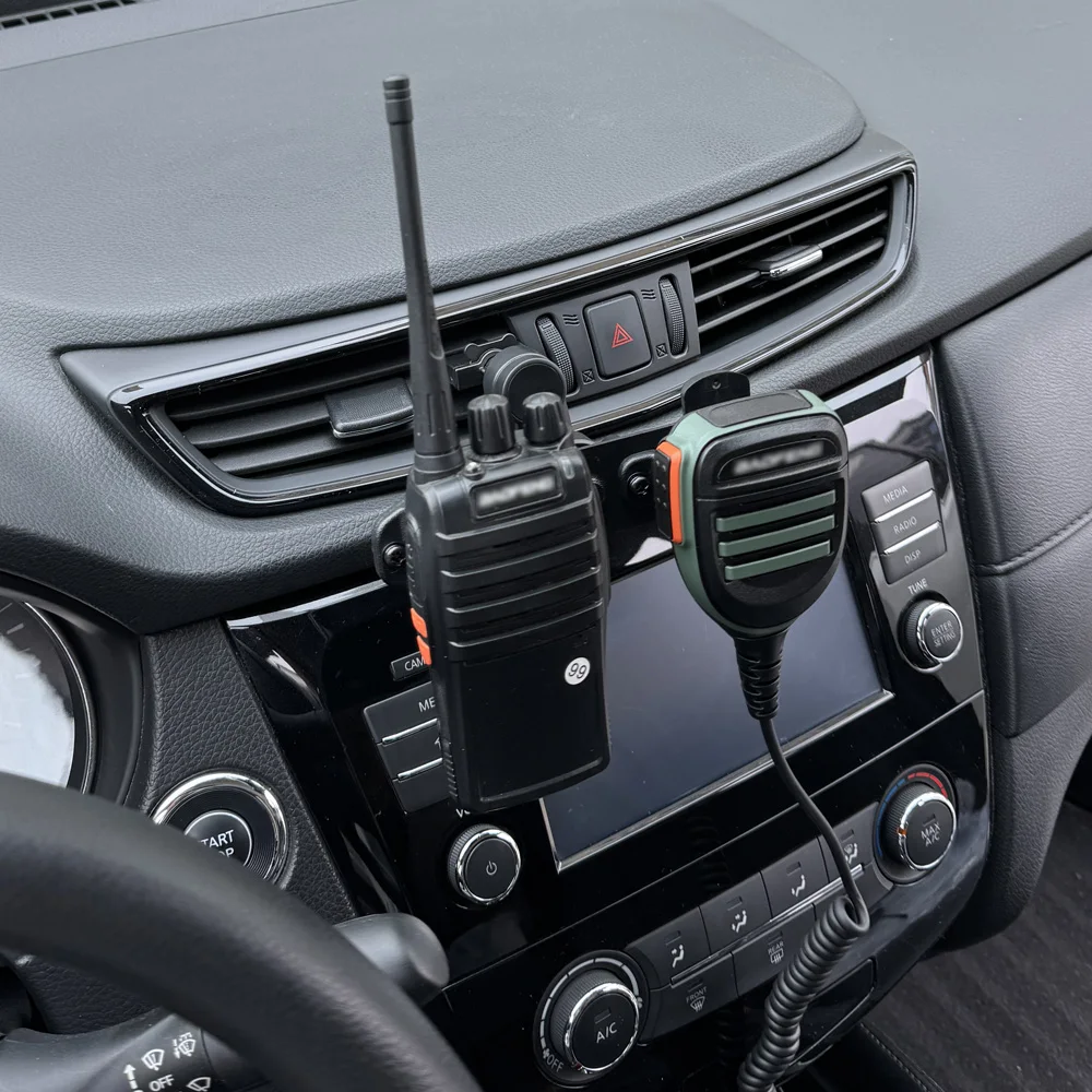 Car holder for two way radios and hand PTT mic speaker in car Mount Stand walkie talkie Bracket in Car Air Outlet