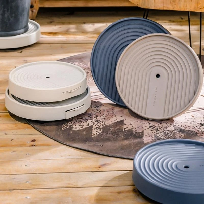 Plateau plante intérieure polyvalente avec roues Plate fleur Taclé Abs Texture D2rd