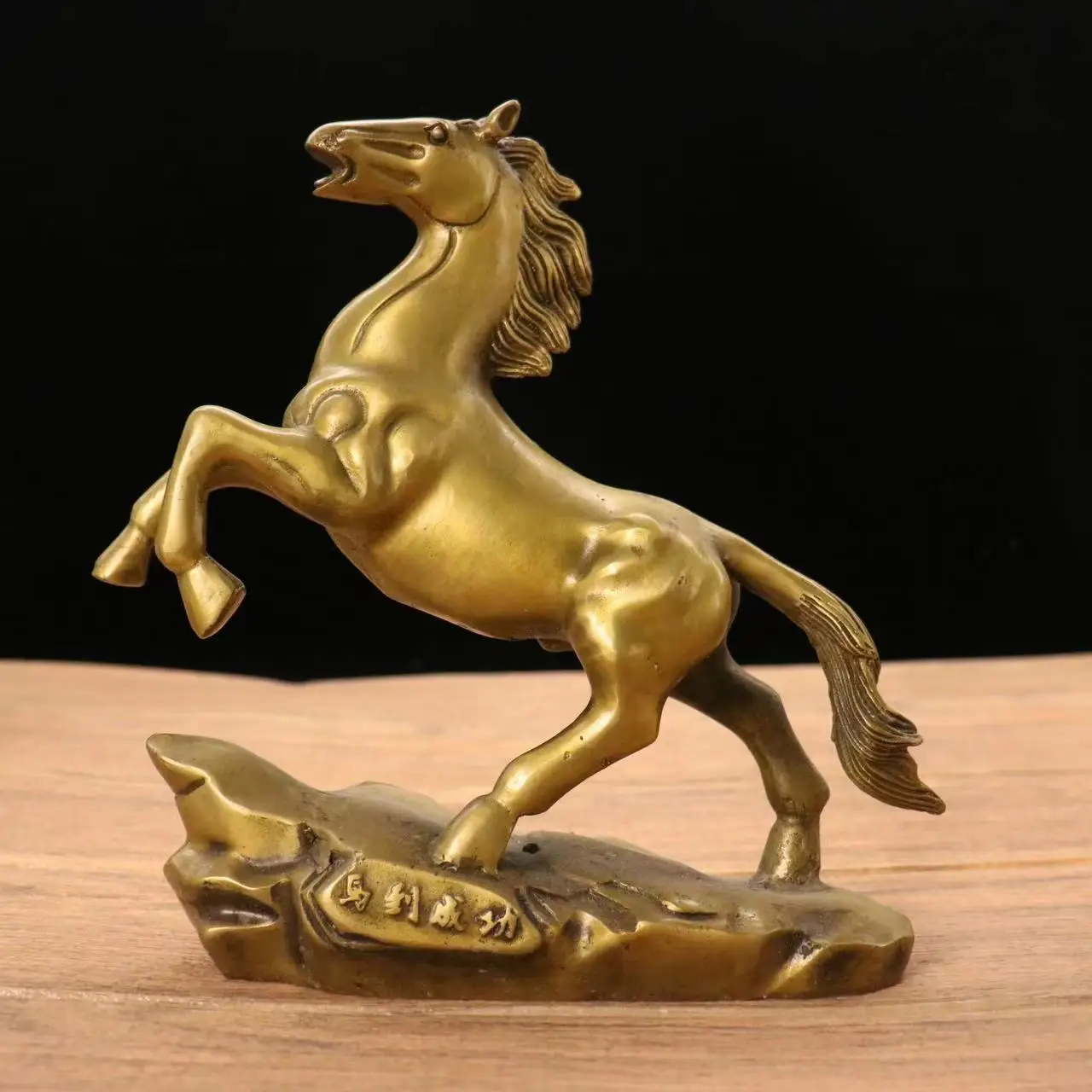 Antique old copper Career Success Overlord Horse statue,Hand crafts,Collection&Adornment,Free shipping