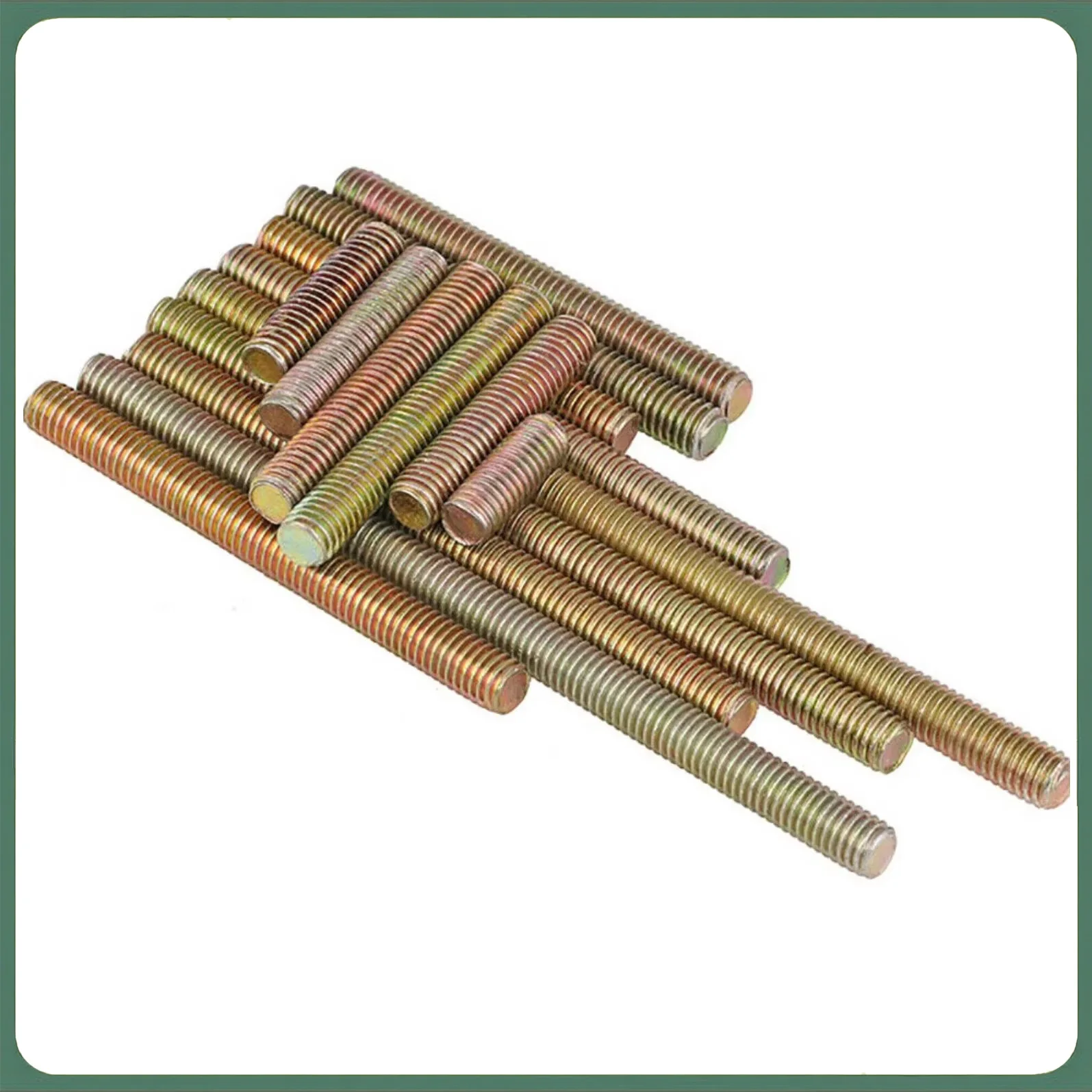M6 M8 Color Zinc Carbon Steel Full Thread Shaft Rod Bar Stud Fastener Bolt Stud Length 25mm-140mm