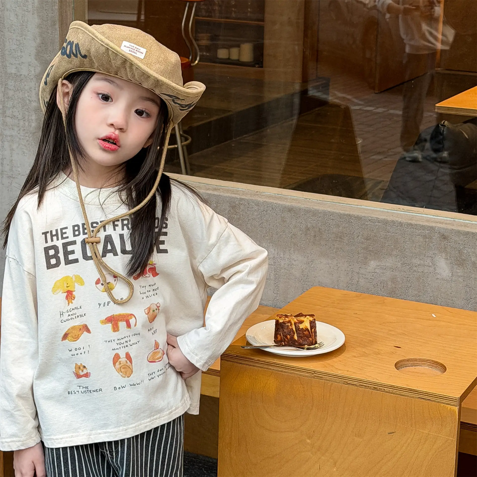 

2026 Spring New Children Long Sleeve T Shirts Cotton Toddler Girls Cartoon Print Bottoming Shirts Boys Casual Tops Kids Clothes