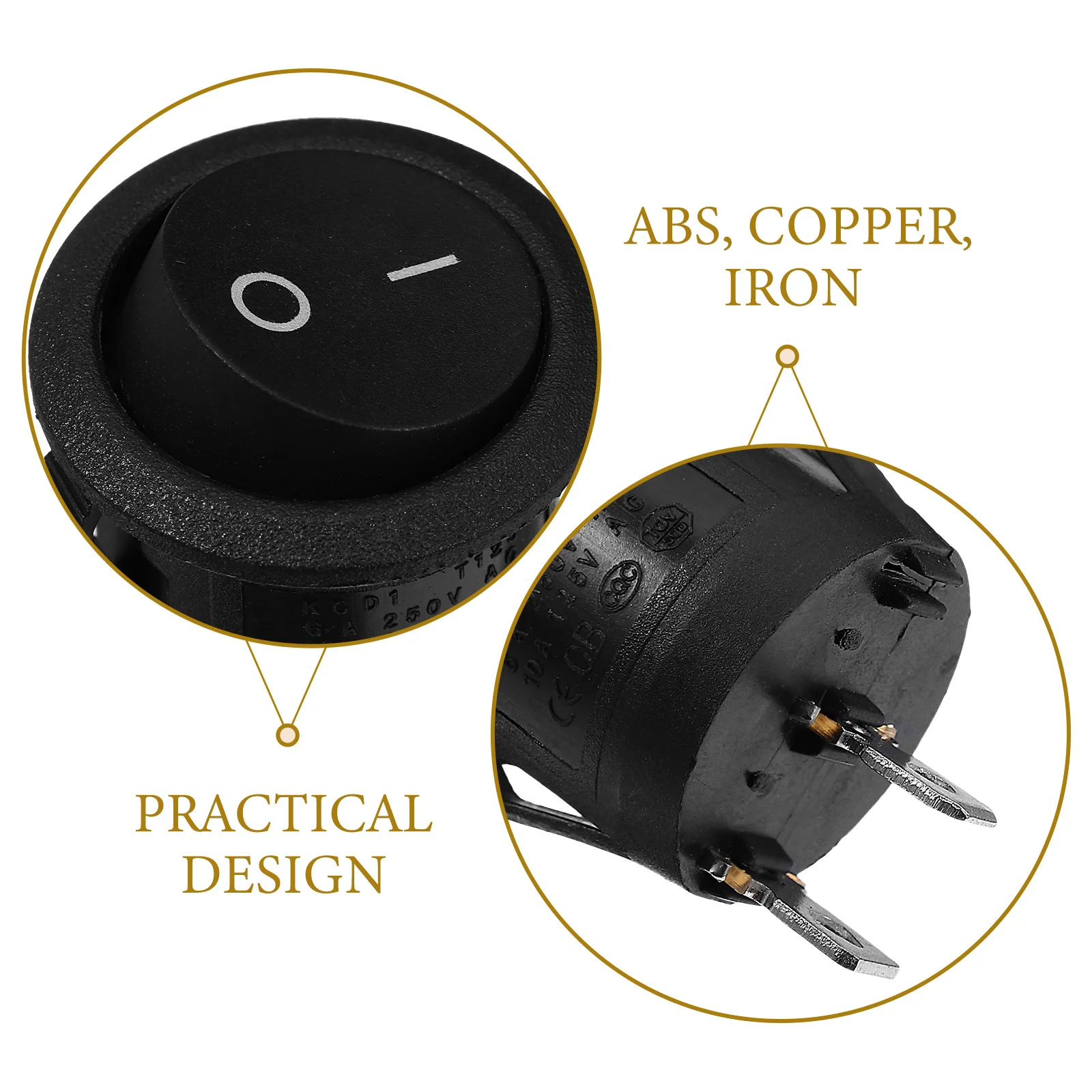 

12pcs Waterproof Cap Toggle Switches Heavy Duty for Car Marine Boat Rocker Auto Replacement Durable Long Life Easy Install