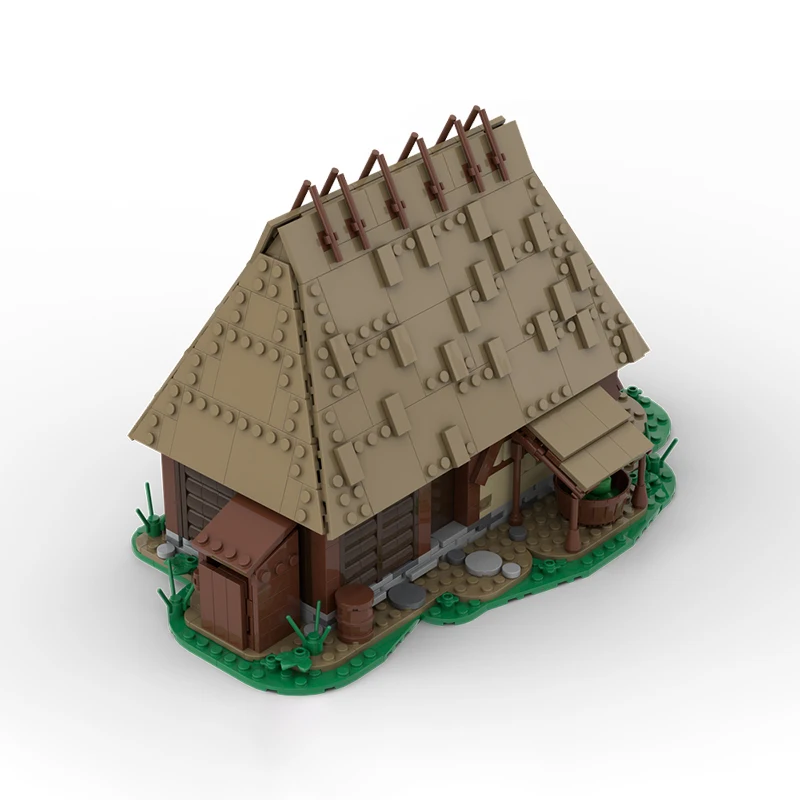ปราสาทยุคกลางรุ่น MOC อาคารอิฐ Village Fortress บ้านเทคโนโลยี Modular ของขวัญวันหยุดประกอบของเล่นเด็กชุด