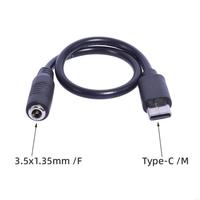 DC 3.5x1.35mm Female to USB Type C Male Connector Jack Power Adapter Type C USB Connector for Type C USB Charging Device