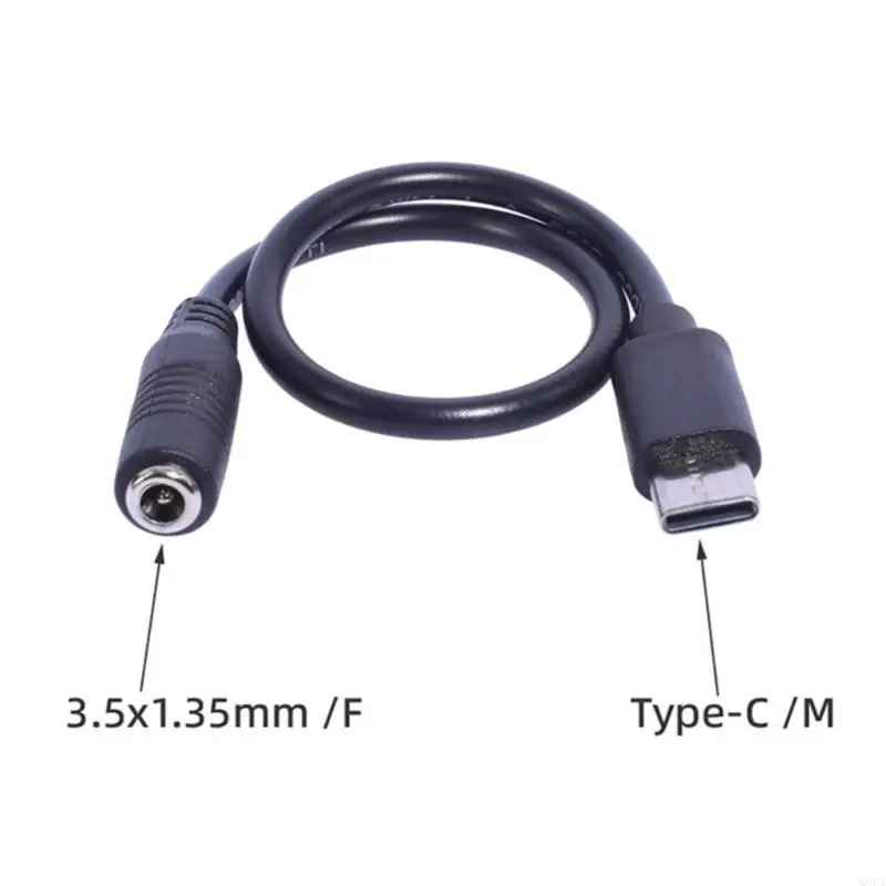 DC 3.5x1.35mm Female to USB Type C Male Connector Jack Power Adapter Type C USB Connector for Type C USB Charging Device