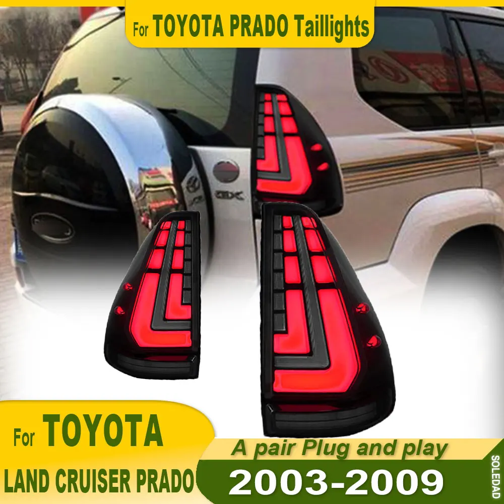 

Задний ходовой фонарь, стоп-сигнал для Toyota Prado FJ120 LC120 2003-2009, задний динамический указатель поворота, автомобильный светодиодный задний фонарь, задний фонарь