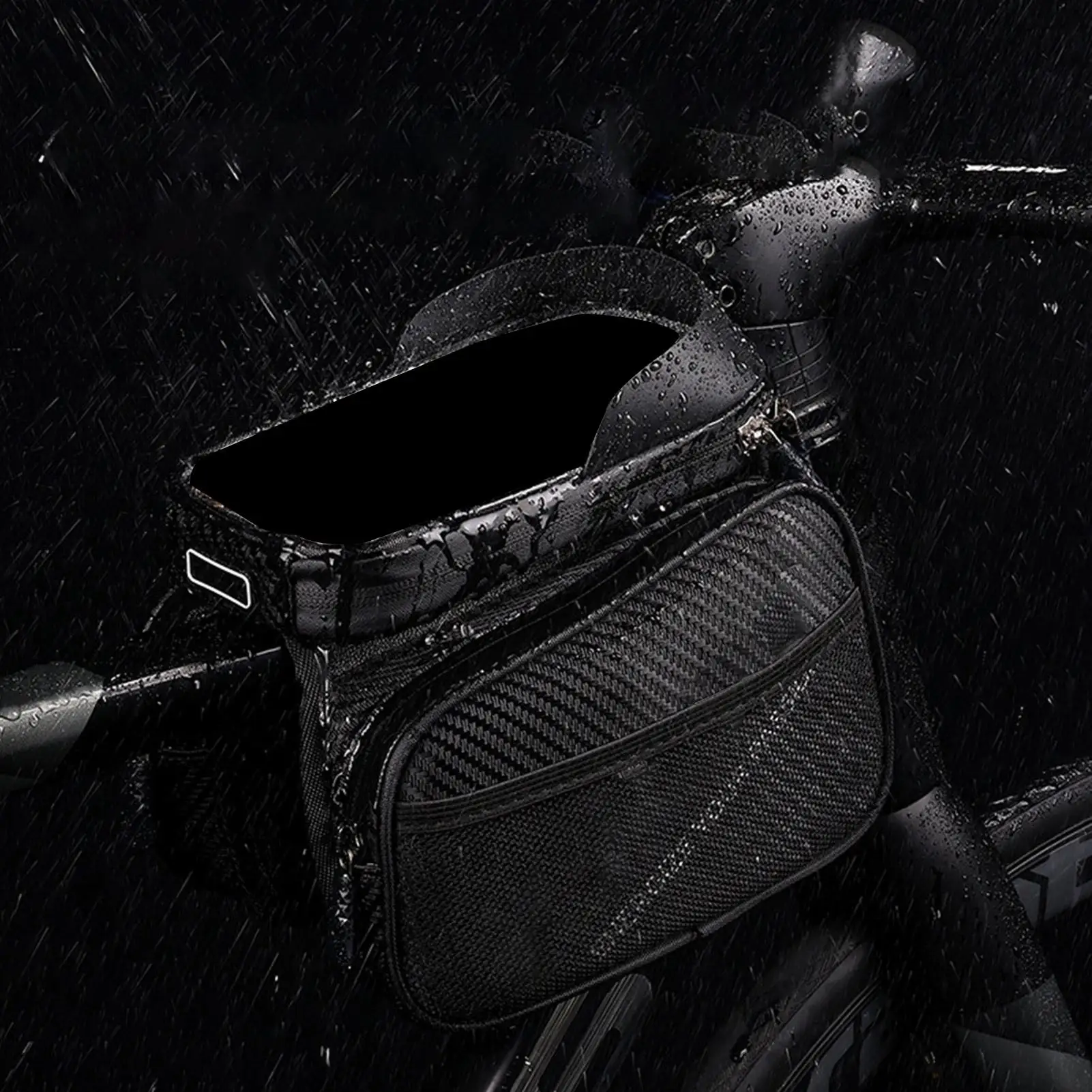 

Bicycle Frame Top Tube Bag Waterproof Touchscreen Phone Holder Mountain Bike Bag for Road Mountain City Cycling Electric