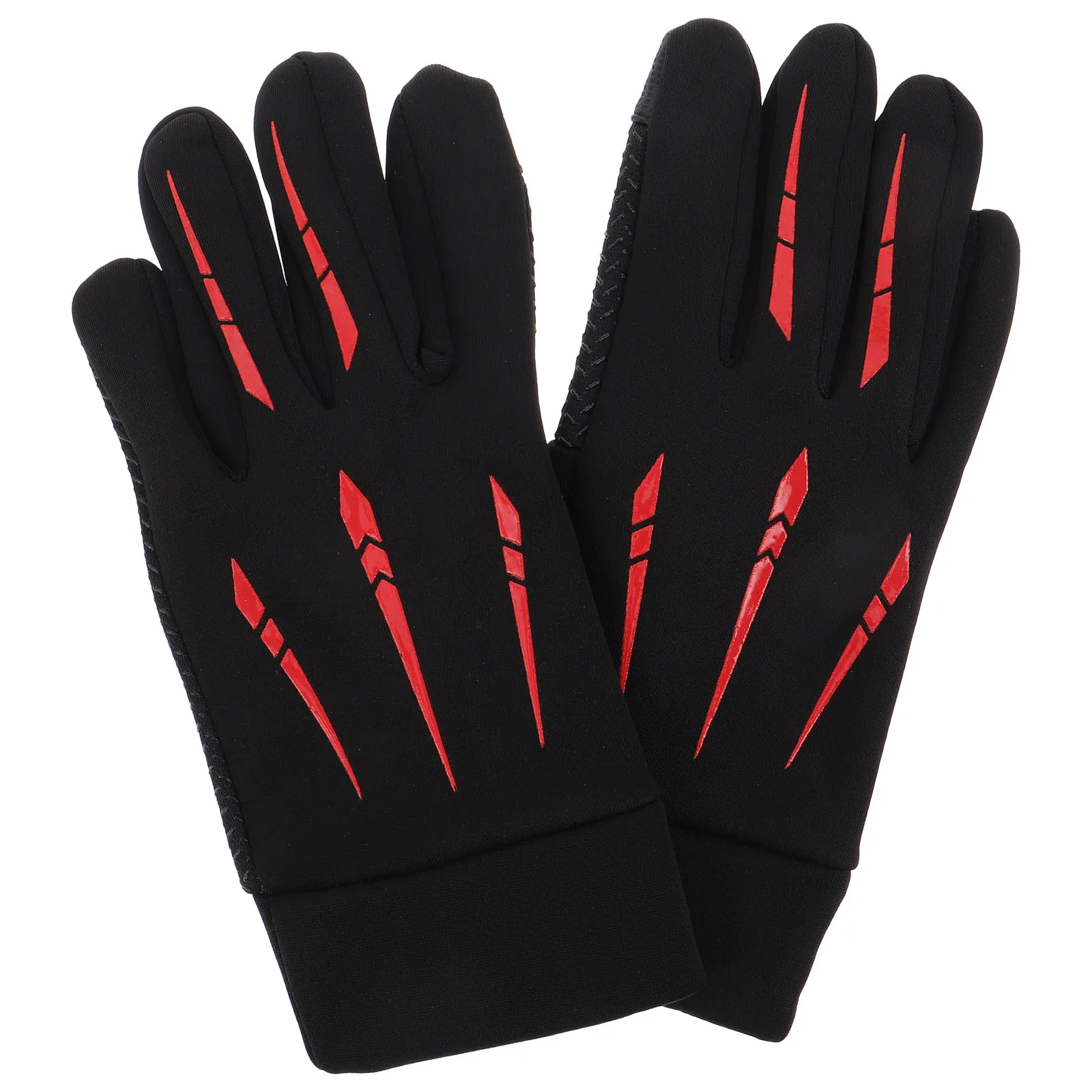 

Windproof Warm Gloves for Men ATV Bike Cold Weather Cycling Full Finger Touchscreen Red Motorcycle Waterproof Mittens Gloves