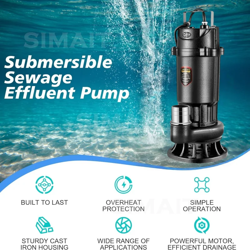 Sewage Pump Cutting Pumps Submersible Pump Household Pumping High Head Agricultural Irrigation Pumping Pump Small Sump Pumps