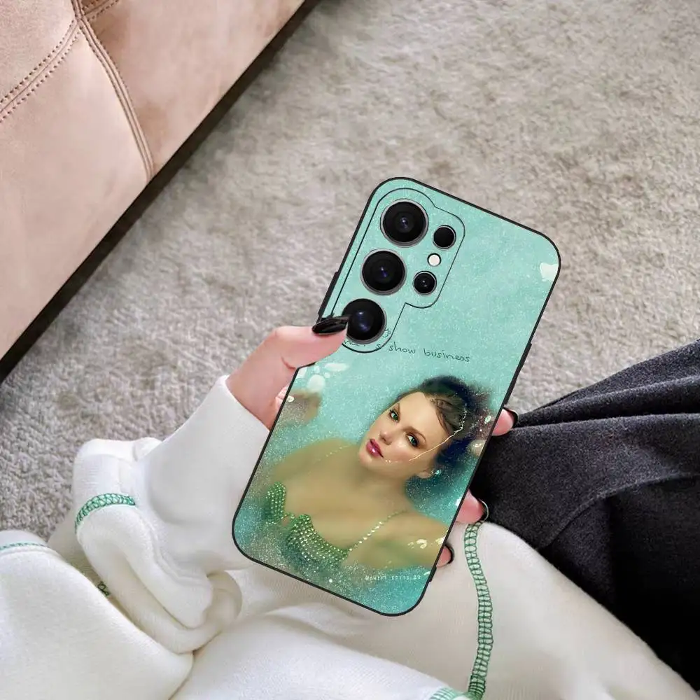 حافظة هاتف L-Life Of A S-Showgirl T-Taylor Swift لهاتف سامسونج S 24 Fe 25 Ultra Plus 20 Lite 21 30 22 23 24 22 Ultra 5G Fundas