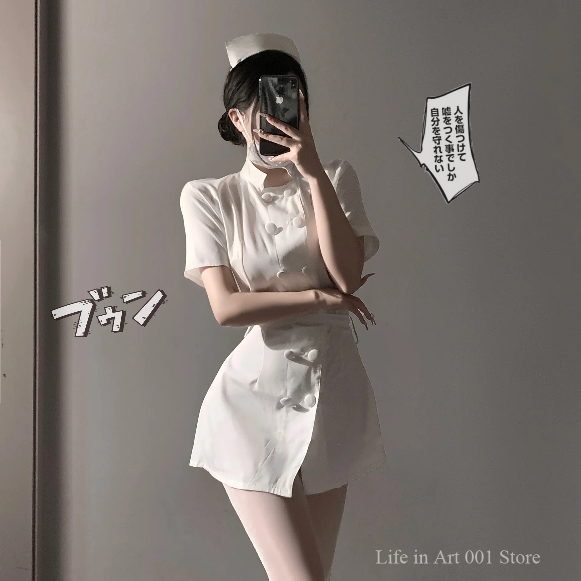 

Сексуальное женское нижнее белье для косплея, аниме, белый костюм медсестры, комплект, платье, чулки, нижнее белье, наряд горничной, платье для ролевых игр на Хэллоуин