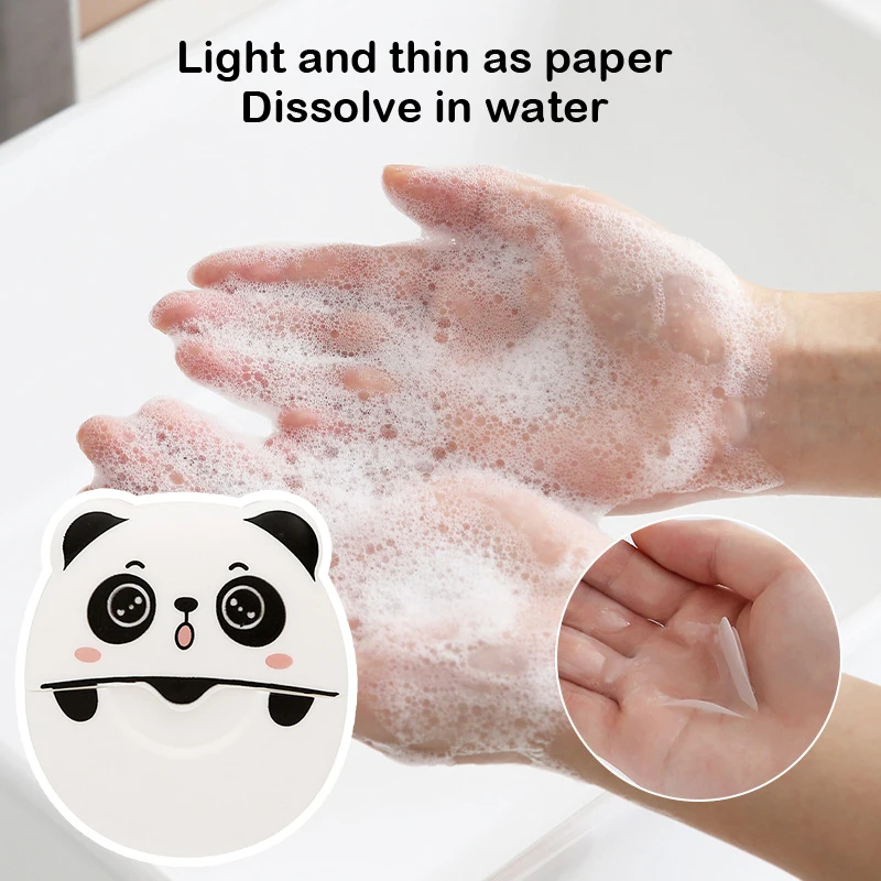 Portable Bathroom Soap Slices Bath Hand Washing Slice Sheets Outdoor Travel Scented Foaming Soap Paper Bath Clean Soap Tablets