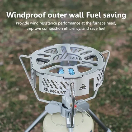 Imagen 2 del producto Estufa al aire libre a prueba de viento, Mini estufa de Camping, círculo a prueba de viento, Picnic, tablero a prueba de viento de acero inoxidable, cubierta portátil a prueba de viento