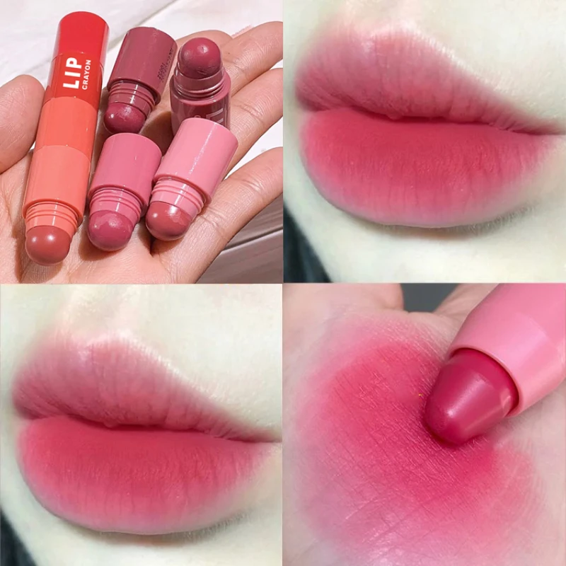 4 Colors In 1 Lipstick Pencil Set Matte Nude Rose Pink Long Lasting Waterproof Matt Crayon Lipstick Pen Lips Makeup Cosmetic Kit