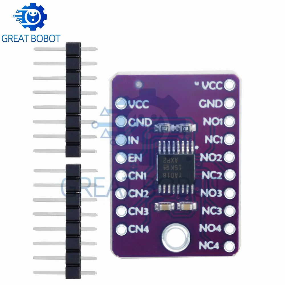 TS3A5018 4-Channel SPDT Analog Switch, 10Ω Low RON, High-Speed CMOS Switch for Signal Routing Multiplexer