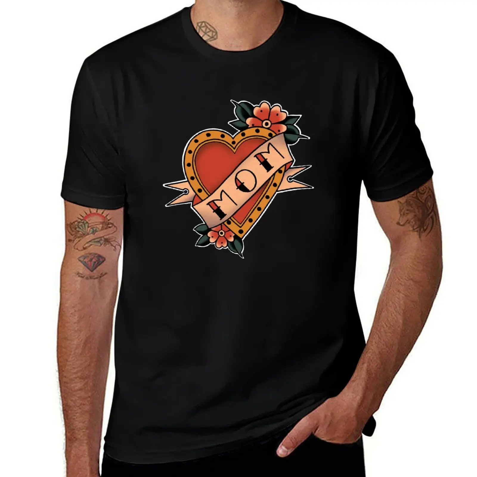 

MOM HEART LOVE T-Shirt tees funny gifts rapper graphic tees heavy weight t shirts for men
