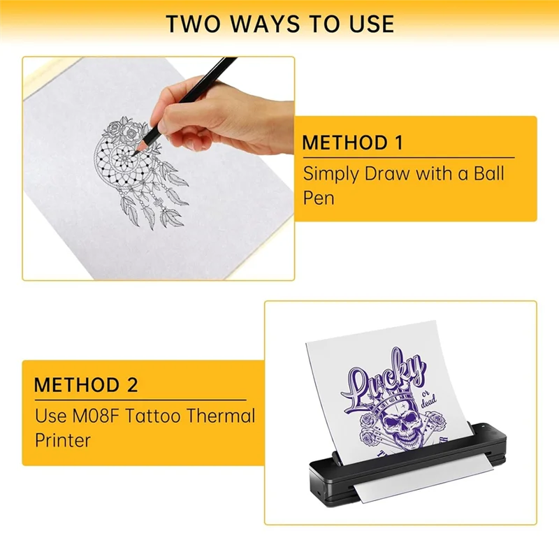 Latest 100 Sheets Tattoo Transfer Paper A4 Size Tattootemplate Paper, 4 Layers Tattoo Template Paper Fortattoo,Thermal Paper