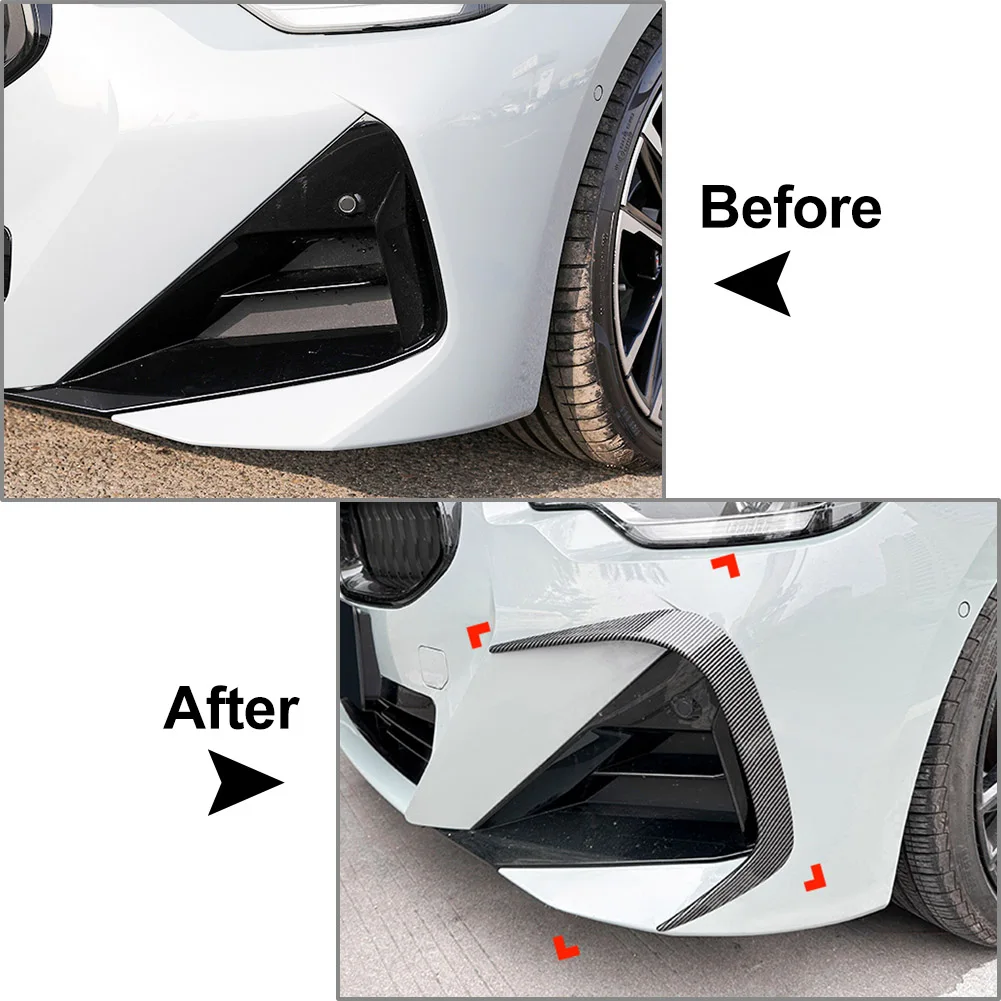 1 Pair Auto Front Bumper Side Air Vent Trim Cover ABS Plastic For BMW 2-Series G42 Coupe M Sport 2022-2025 2023 2024