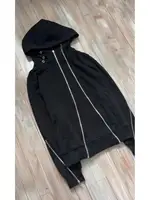 Sudadera con Capucha Unisex Estilo Y2K Retro 2026, Color Sólido, Cierre de Cremallera, Estilo Americano, Gótico Oscuro, Holgada, Versátil, Ropa Urbana