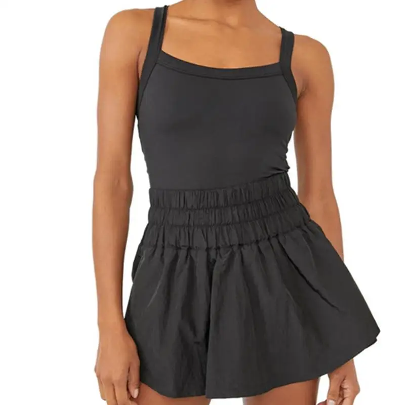 

Sporty High-Waist One-Piece Anti-Light Tight Strap Vest Integrated Short Pants Women's Fashionable Protective Clothing