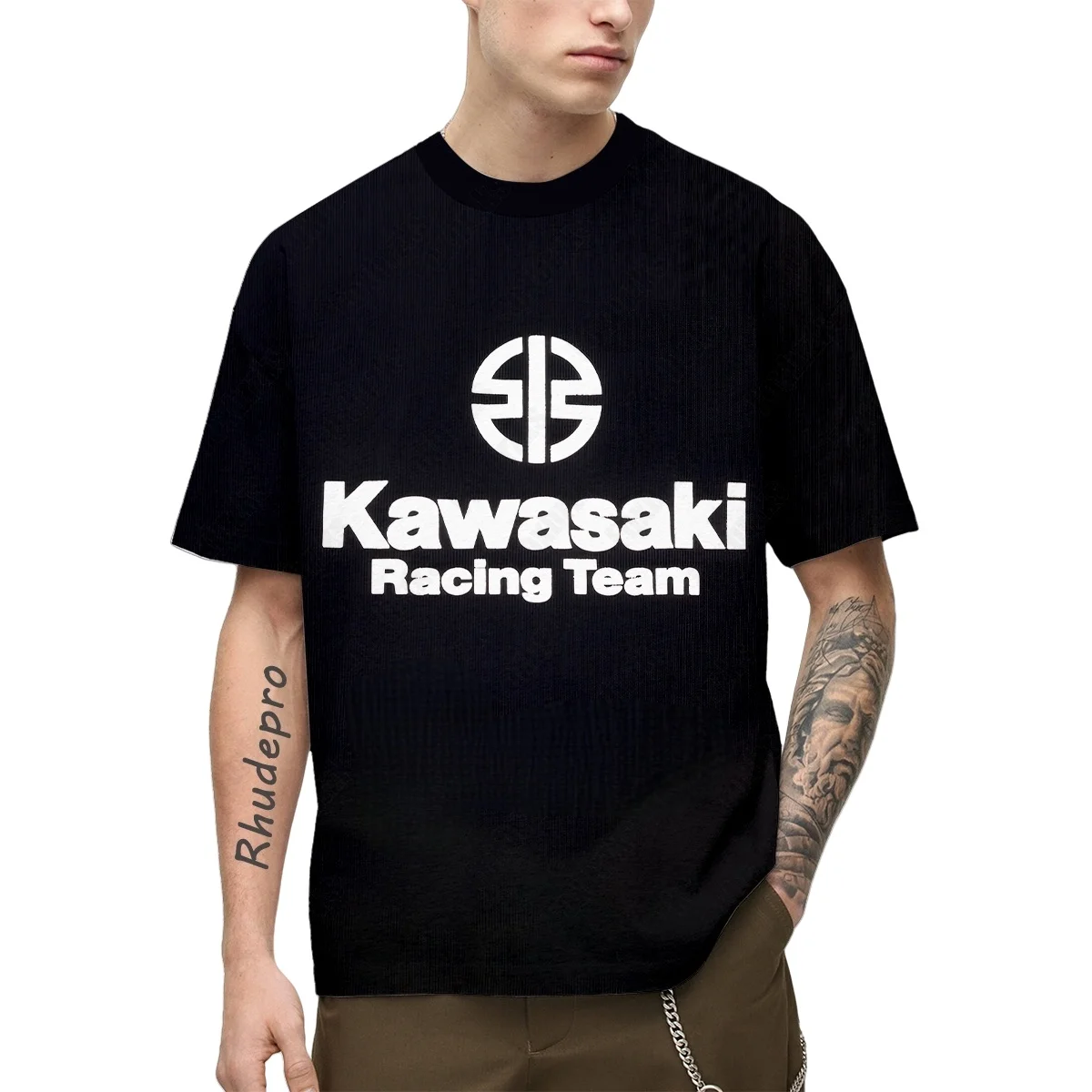 

Мужская футболка Kawasaki, мотоциклетная футболка, футболка для верховой езды, солнцезащитный крем, быстросохнущая, впитывающая пот, футболка с 3d принтом, летняя футболка