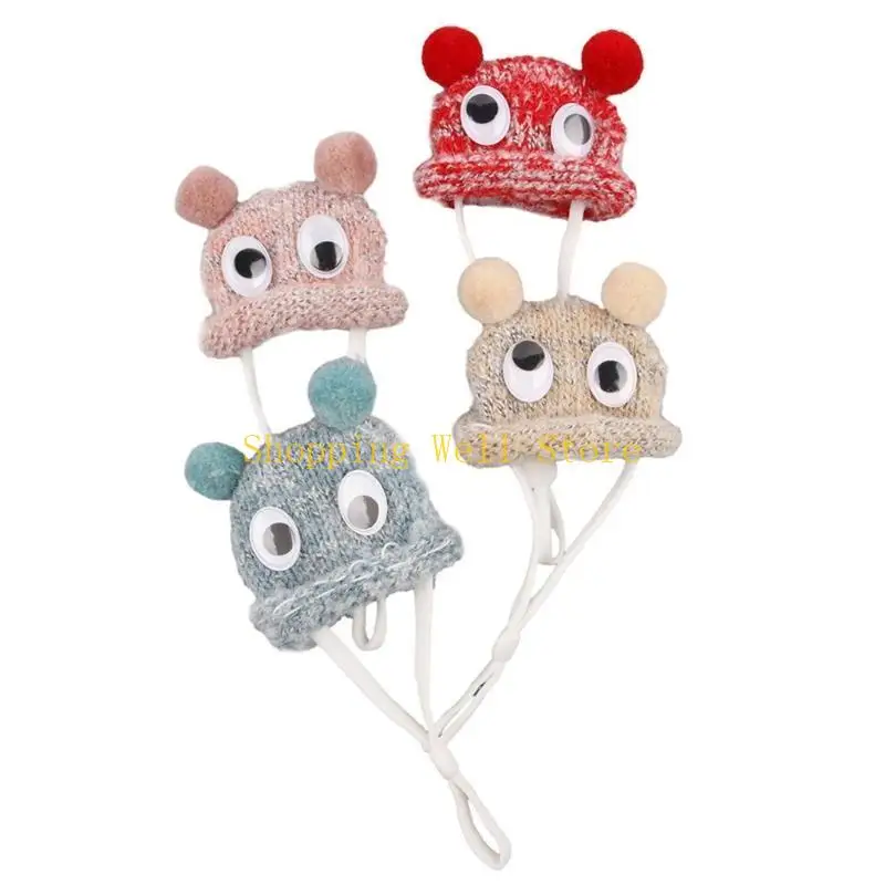 KX4B Mini Hamster Hat Симпатичная шляпа ящериц с регулируемым бретельным хомяком рождественская шляпа